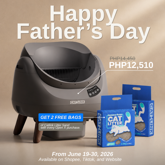 <ONHAND> CATLINK Scooper Open-X Automatic Litterbox with 2 FREE bags of Cassava Mixed Litter Sand